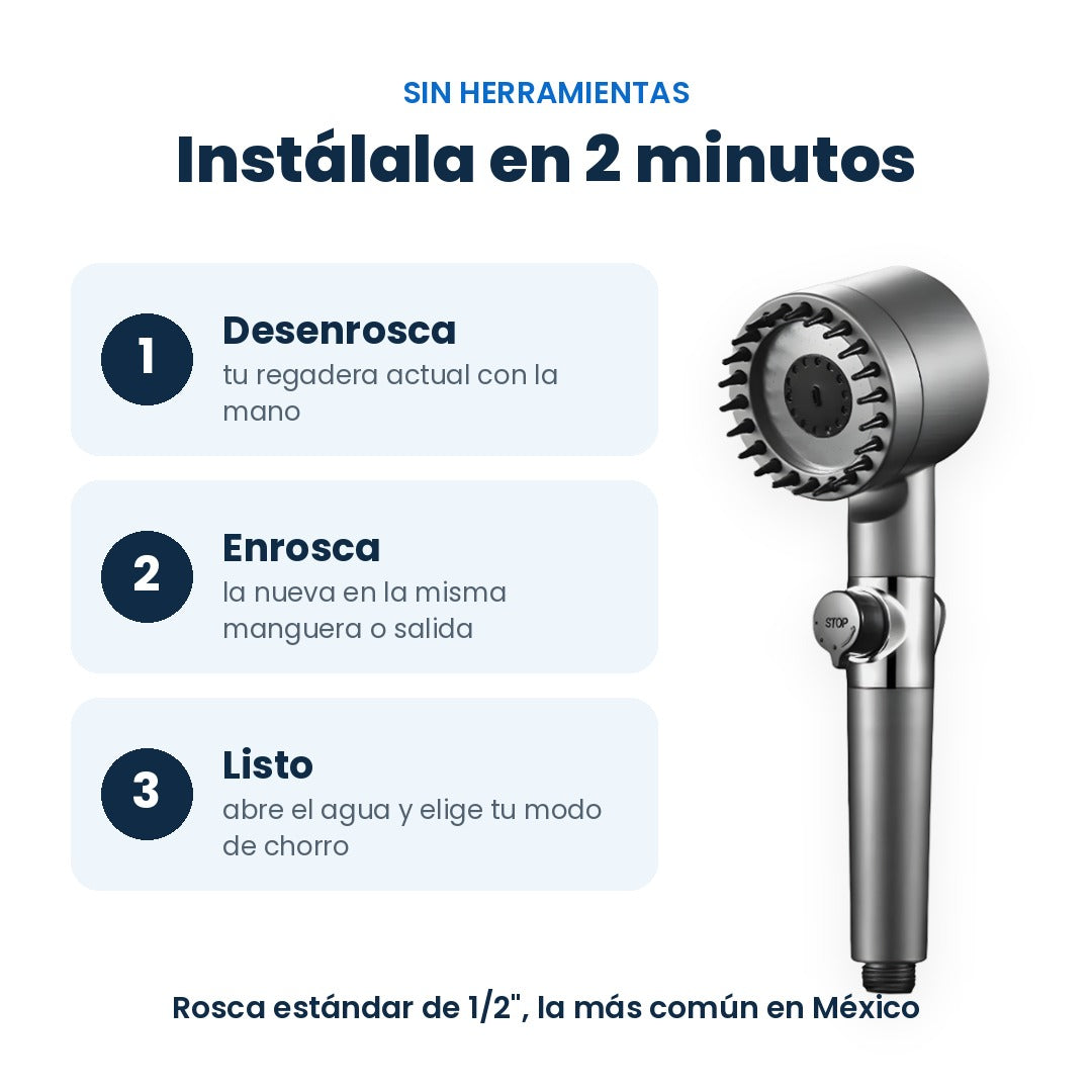Instalación en 3 pasos sin herramientas